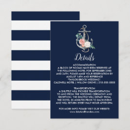 Blommigt Anchor | Inmatningskort för sommardetalje Tilläggskort