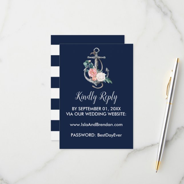 Blommigt Anchor | OSA kort för marinsommarwebbplat (Fram/Back In Situ)