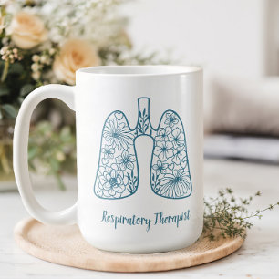 Blommigt Andningsbehandling Kaffemugg