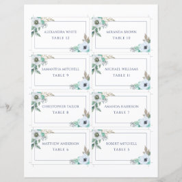 Blommigt Anemone Elegant bröllop-platskort