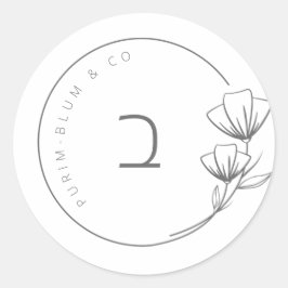 Blommigt Anpassningsbar etikett