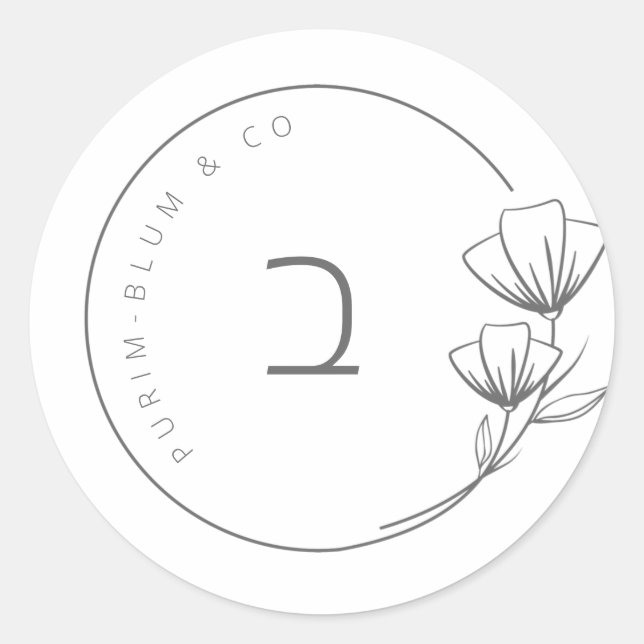 Blommigt Anpassningsbar etikett (Framsida)