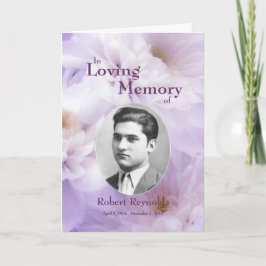 Blommigt Anpassningsbar Foto in Loving Memory Card Meddelande