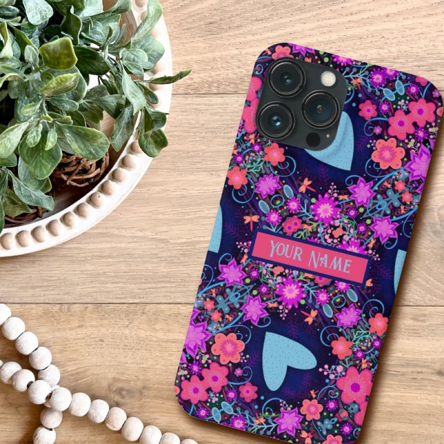 Blommigt Anpassningsbar Heart Mönster BlueInspirie (Skapare uppladdad)