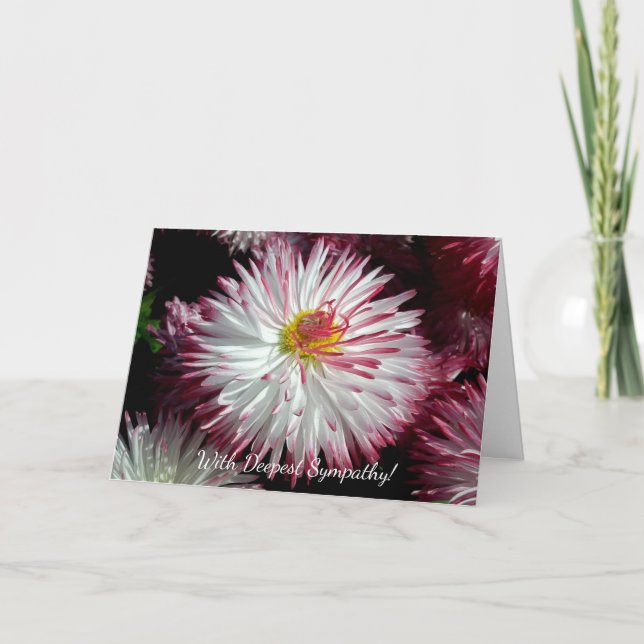 Blommigt Anpassningsbar Sympathy Greeting Card Kort (Framsida)