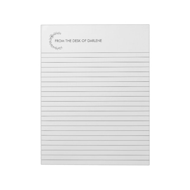 Blommigt Anteckningsblock för Personlig av andedrä (Roterad)