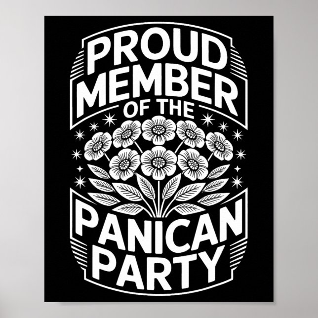 Blommigt Anti Trump Panican Party Poster (Framsidan)