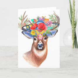 BLOMMIGT ANTLERS - BLANK ALL-TILLFÄLLE CARD TACK KORT