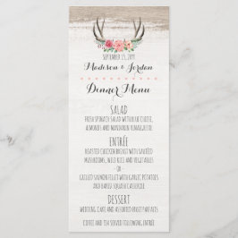 Blommigt Antlers Rustic Bröllop Anpassningsbar Din Meny