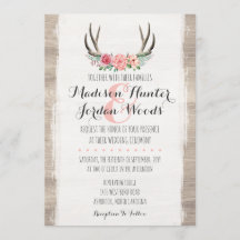Blommigt Antlers Rustic Bröllop Personlig Formellt