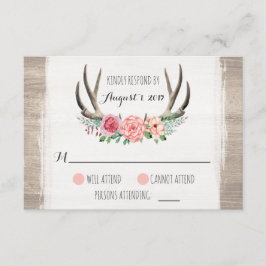 Blommigt Antlers Rustic Bröllop Personlig OSA