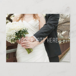 Blommigt Antlers Rustic Wood Bröllop Tack Vykort