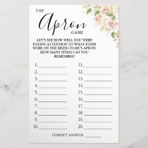 Blommigt Apron Möhippa-spelkort Flygblad