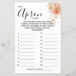 Blommigt Apron Möhippa-spelkort Flygblad