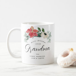 Blommigt Arch God jul Grandma Kaffemugg