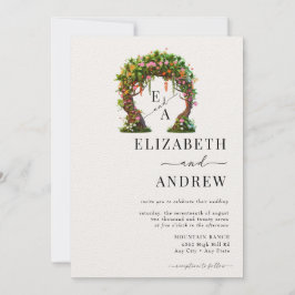 Blommigt Arch | TRÄD BRÖLLOP Inbjudningar