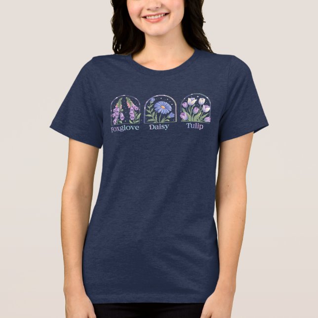 Blommigt Arches T-Shirt - Dreamy Foxglove, Daisy (Framsida)