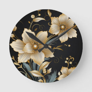 BLOMMIGT ART #2 RUND KLOCKA