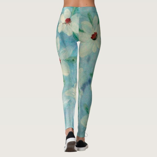 Blommigt Art Bära Leggings (Baksida)