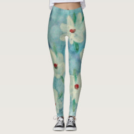 Blommigt Art Bära Leggings