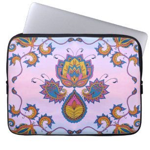 Blommigt Art, blå bliss Laptop Fodral