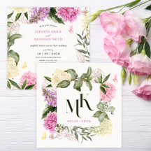 Blommigt art bröllop