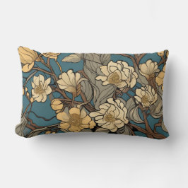 Blommigt Art Deco Art nouveau Stil Design Lumbarkudde