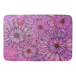 Blommigt Art i African Daisy Cape Daisy Rosa Flowe Badrumsmatta