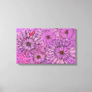 Blommigt Art i African Daisy Cape Daisy Rosa Flowe Canvastryck