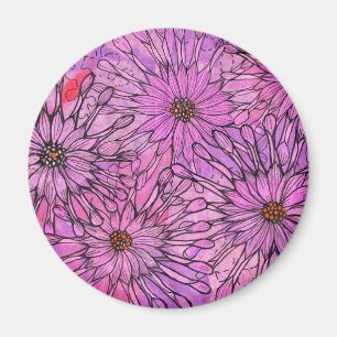 Blommigt Art i African Daisy Cape Daisy Rosa Flowe Magnet