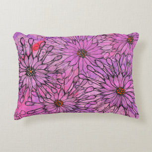 Blommigt Art i African Daisy Cape Daisy Rosa Flowe Prydnadskudde