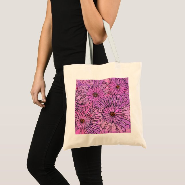 Blommigt Art i African Daisy Cape Daisy Rosa Flowe Tygkasse (Framsida (produkt))