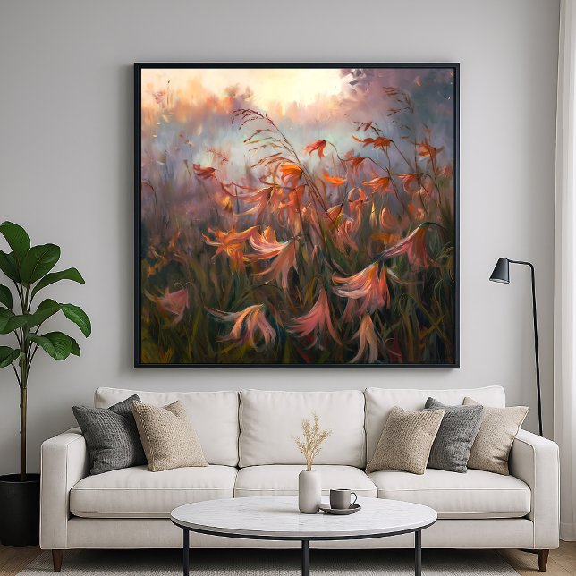 Blommigt Art i Fält - Painterly Stil Poster (Skapare uppladdad)