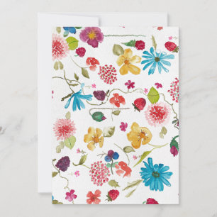 Blommigt Art Inbjudningar