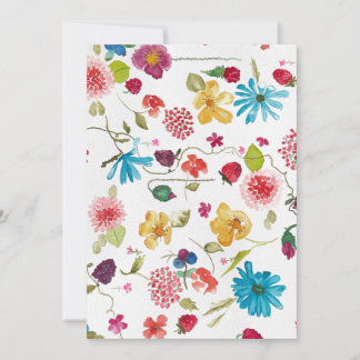 Blommigt Art Inbjudningar