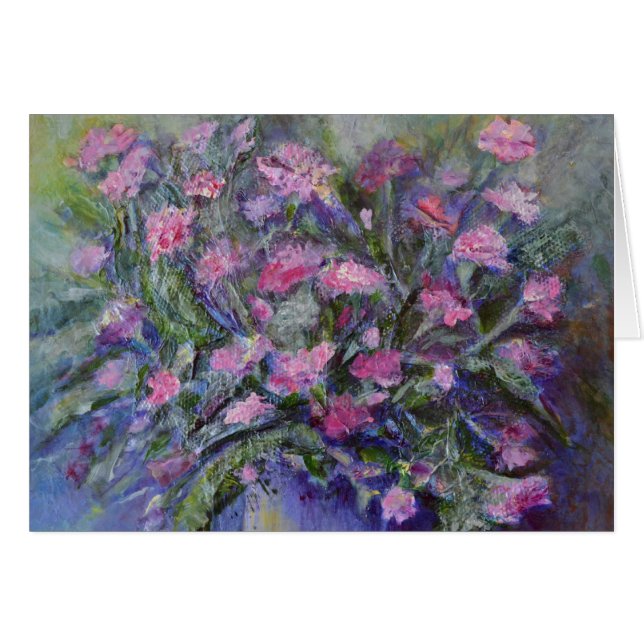 Blommigt Art-kort OBS Kort (Framsidan Horizontal)