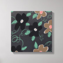 Blommigt Art med svart