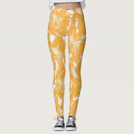 Blommigt Art Mönster Fullt Leggings