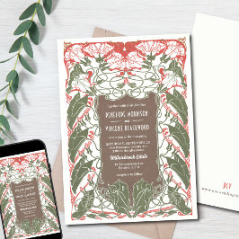 BLOMMIGT ART NOUVEAU 2 INBJUDNINGAR