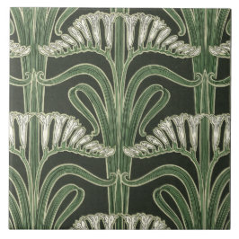 Blommigt Art nouveau design Kakelplatta