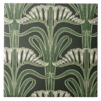Blommigt Art nouveau design Kakelplatta