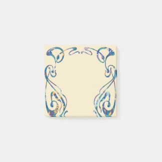 Blommigt art nouveau ram post-it block