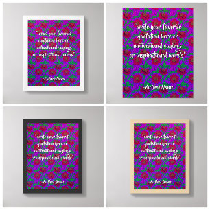 (Blommigt Art/Röda blommor) Skapa din egen offert Poster