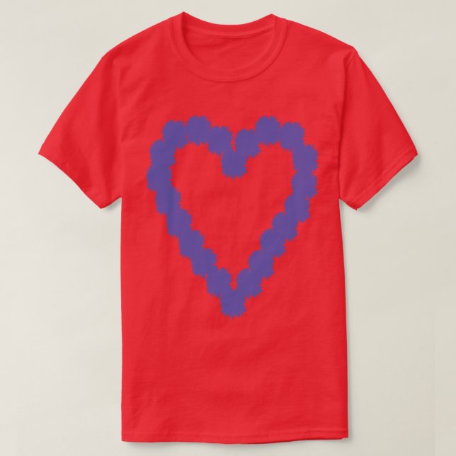 Blommigt Art Solros Silhouette Valentines day Hea T Shirt (Design framsida)