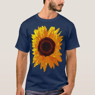 Blommigt Art Solros T Shirt