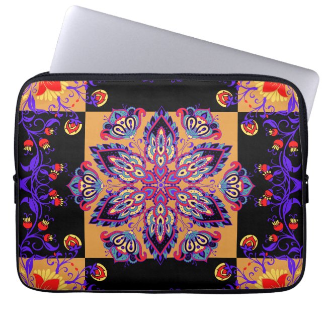 Blommigt Art, våldsam natur Laptop Fodral (Framsidan)
