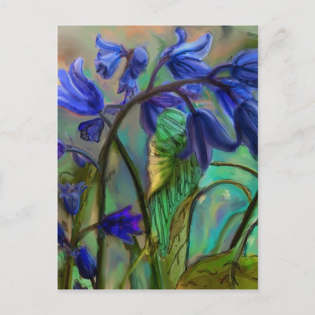 Blommigt Art Vykort (Framsida)