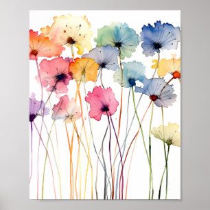 Blommigt Art Wall Decor-Poster för hem och kontor Poster