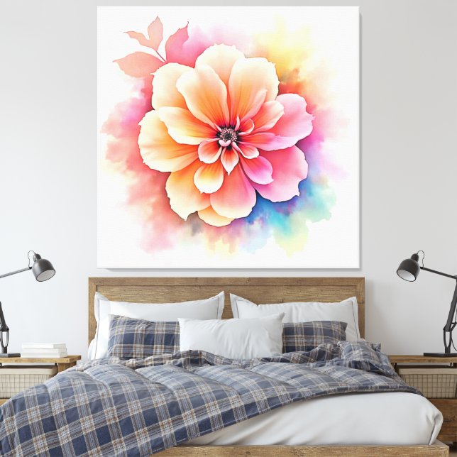 Blommigt Artistry Oveiled design Canvastryck (Insitu (sovrum))