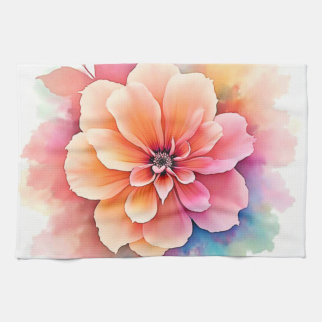 Blommigt Artistry Oveiled design Kökshandduk (Horisontell)